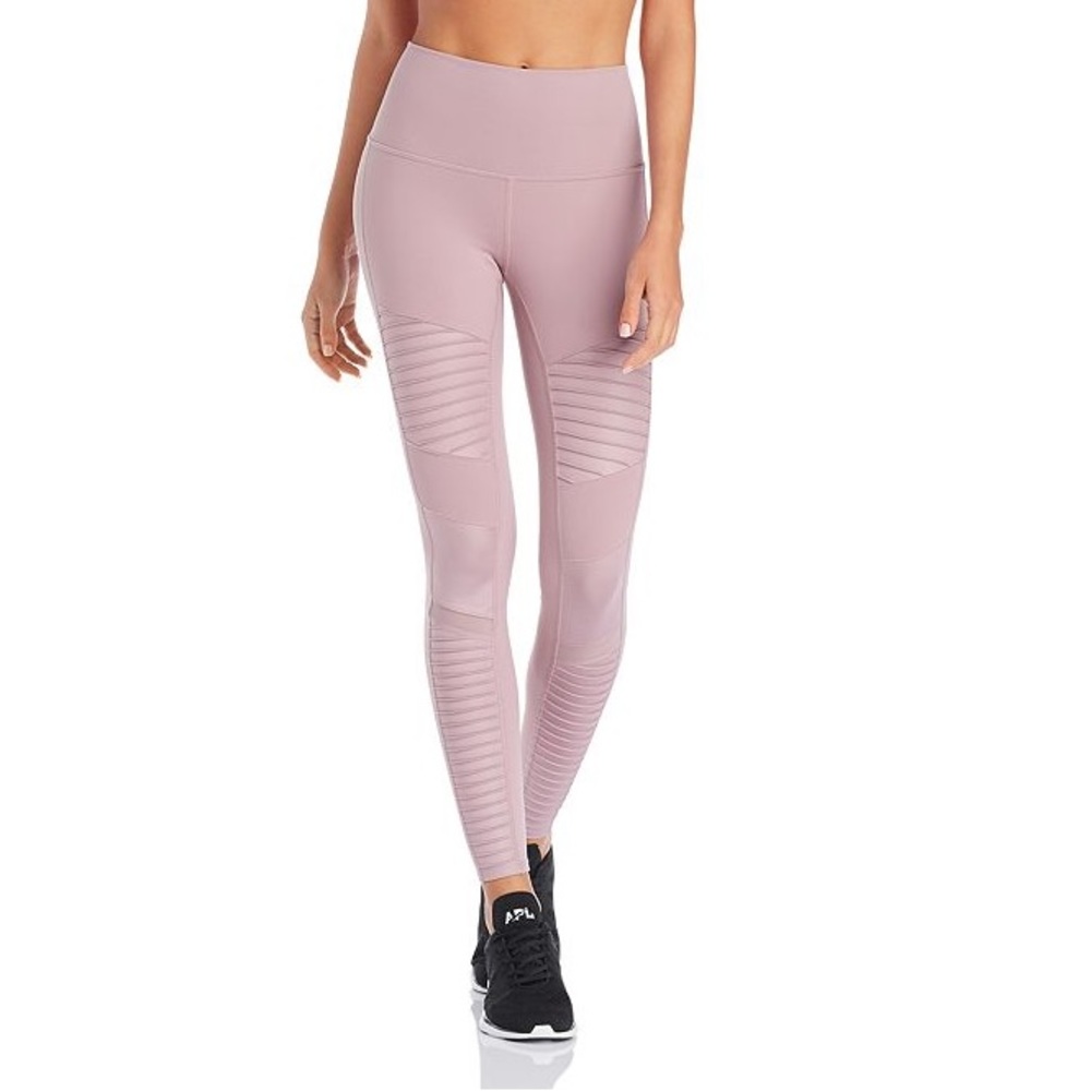 ALO YOGA Light pink/lilac MOTO leggings